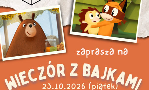 Filia w Niepruszewie zaprasza na wieczór z bajkami 23 października o godzinie 16. Projekcja dla dzieci w wieku przedszkolnym wraz z rodzicami. Na ekranie bajki: Przytul mnie, Toru super li i odcinek niespodzianka.